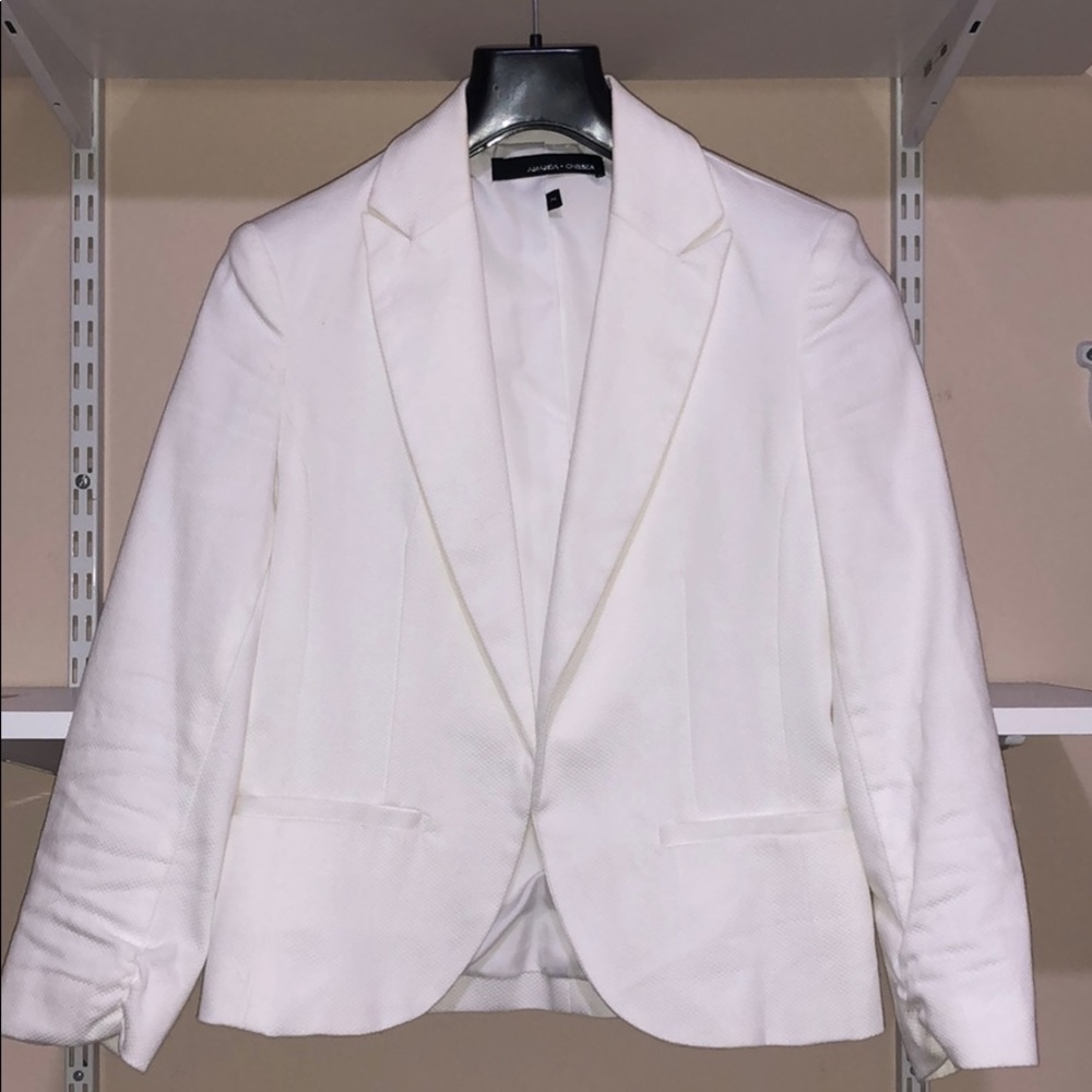 SOLD White cotton blazer